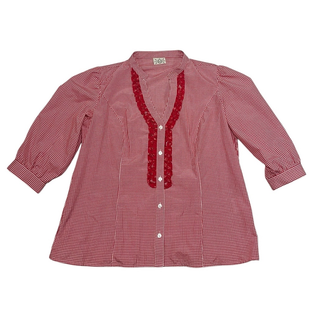 EUC Landhaus Red and White Checkered Shirt EU Size 52